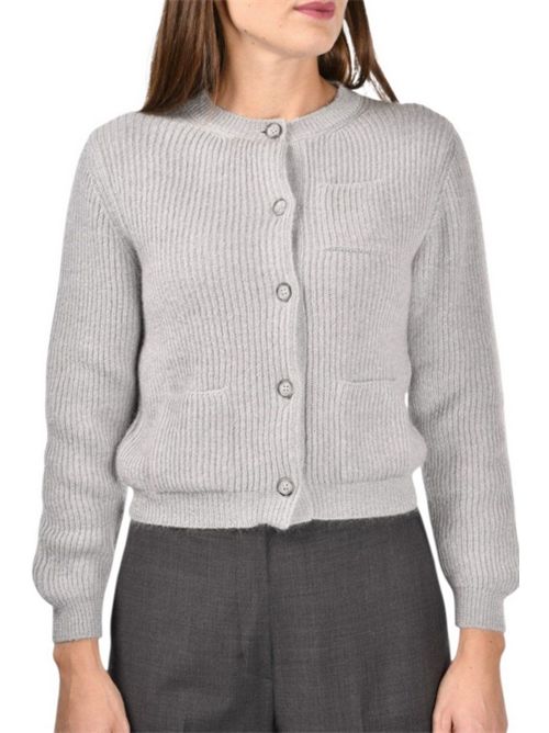 cardigan corto donna grigio La fileria | 23203-37203070